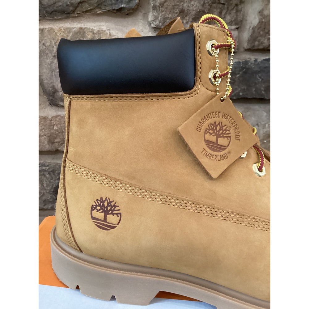 Timberland Classic Mens Size 10.5 6" Waterproof Boots Wheat Nubuck New - Picture 6 of 8